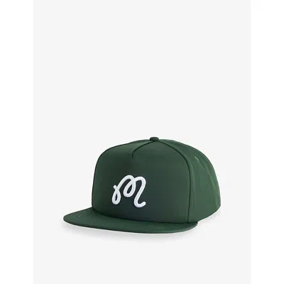 Malbon Mens Brand-embroidered Woven Cap Forest