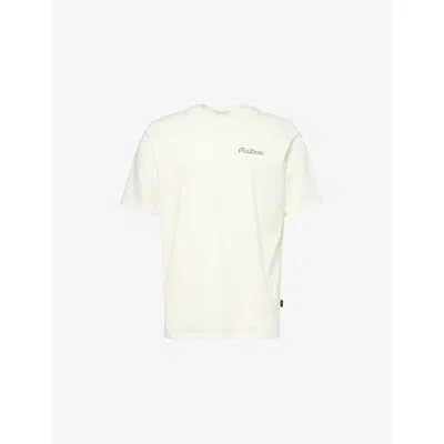 Malbon Mens Cream Recreation Logo-print Cotton T-shirt Xl In White