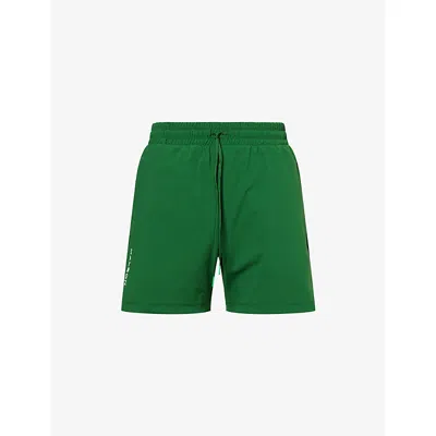 Malbon Mens Eden Performance Poly Tech Woven Shorts In Green