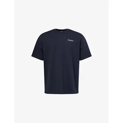 Malbon Mens Navy Bermuda Baldwin Cotton T-shirt In Blue