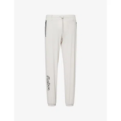 Malbon Mens Tech Logo-print Shell Track Bottoms Slate In Gray