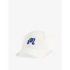Malbon Mens White Washed Embroidered Cotton Golf Cap