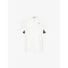 Malbon Mens Piqué Logo-print Stretch-woven Polo Shirt&nbsp; White/black