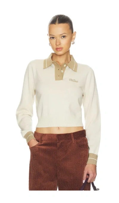 Malbon Miranda Polo Sweater In Beige