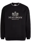 Malbon Monarch Logo-embroidered Cotton Sweatshirt In Black
