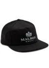 Malbon Monarch Logo-print Cotton Cap In Black