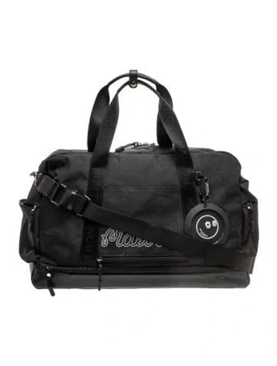 Pre-owned Malbon Nylon Weekender Bag In Black