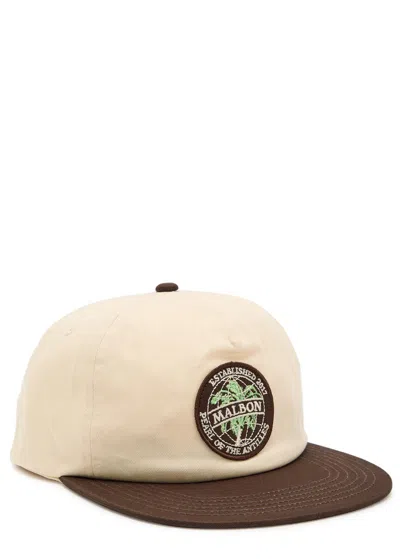 Malbon Palmera Logo-appliquéd Cotton Cap In Neutral