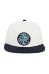 Malbon Golf Palmera Patch Snapback Baseball Cap In White
