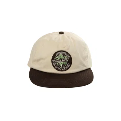 Pre-owned Malbon Palmera Snapback Hat 'cream/brown' | Men's Size Onesize