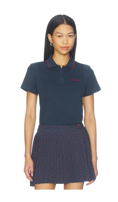 Malbon Paloma Polo Shirt In Blue