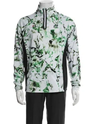 Pre-owned Malbon Patterned Performance Jacket In Green
