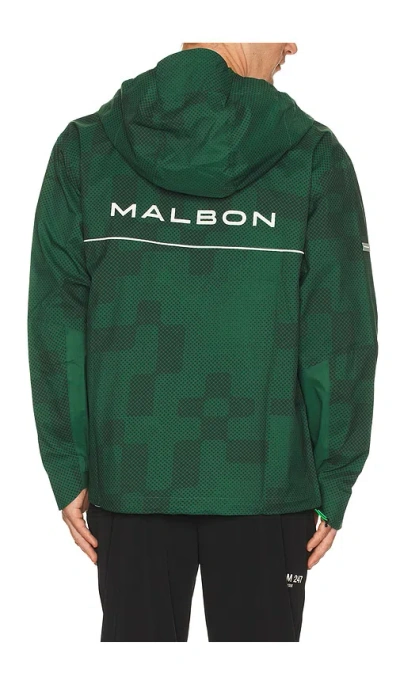 Malbon Performance Full Zip Rain Jacket In Eden
