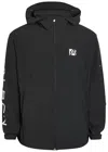 Malbon Performance Logo-print Hooded Stretch-shell Jacket In Black