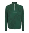 Malbon Performance Mesh Quarter-zip Mid-layer In Green