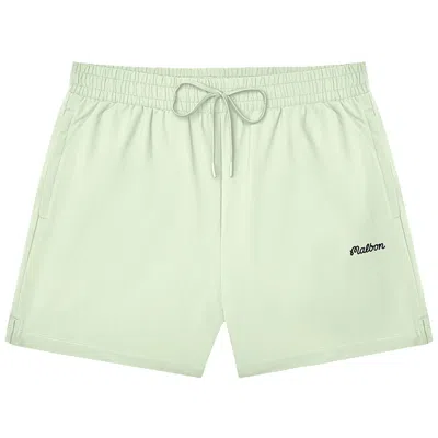 Pre-owned Malbon Performance Poly Tech Short 'aloe' | Green | Men's Size Xs