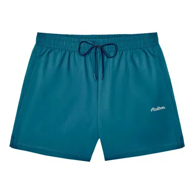 Pre-owned Malbon Performance Poly Tech Short 'azurra' | Blue | Men's Size S