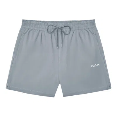 Pre-owned Malbon Performance Poly Tech Short 'steel' | Grey | Men's Size Xs In Gray