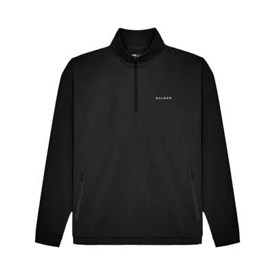 Pre-owned Malbon Performance Quarter Zip Shell Pullover 'black' | Men's Size M