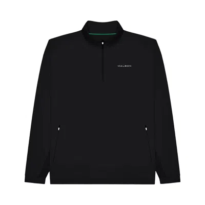 Pre-owned Malbon Performance Quarter Zip Shell Pullover 'black' | Men's Size S