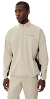 Malbon Performance Quarter Zip Shell Pullover Tan In Tan