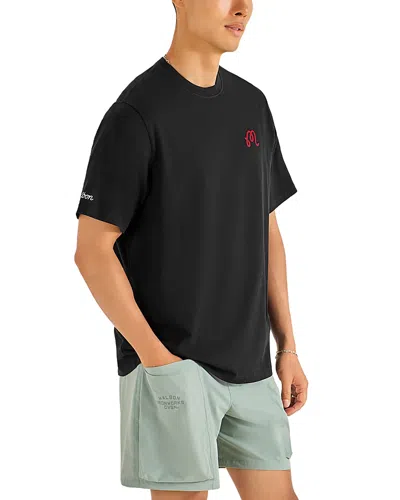 Malbon Relaxed Fit Bermuda Benchmark Tee In Black