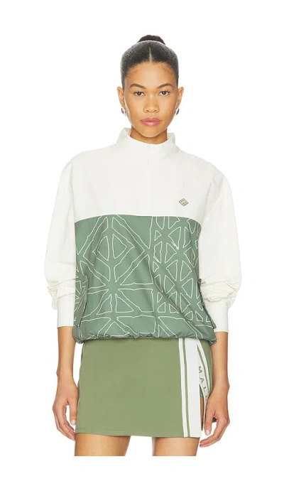 Malbon Rosa Pullover In Cream & Olivine