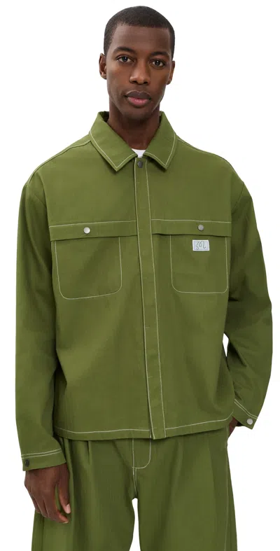 Malbon Station Shirt Military Green