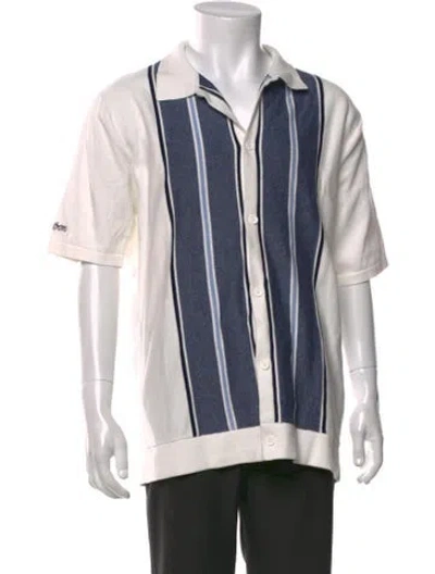 Pre-owned Malbon Striped Short Sleeve Shirt In Multi