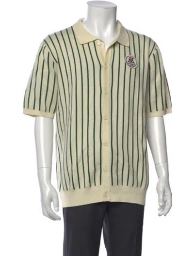 Pre-owned Malbon Striped Short Sleeve Shirt In Multicolor
