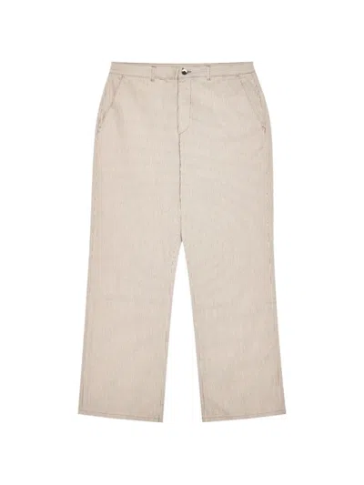 Malbon The Hickory Stripe-pattern Loose Fit Trousers In Multi