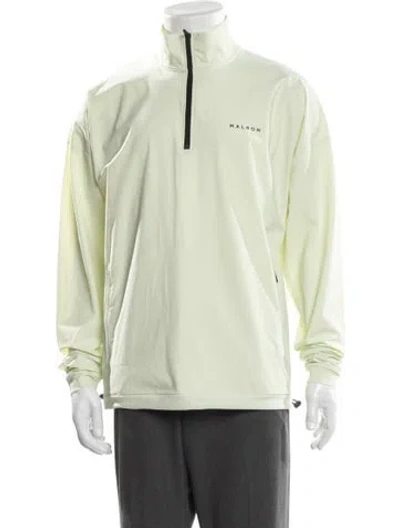 Pre-owned Malbon Turtleneck Long Sleeve Henley In Green