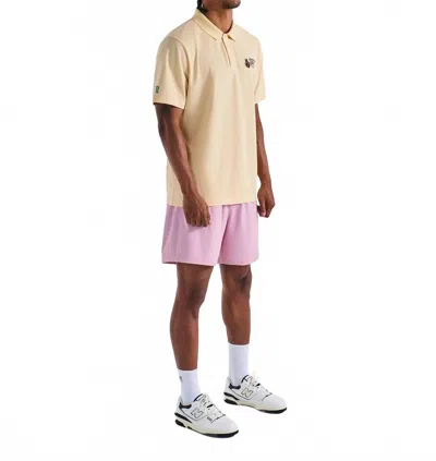 Malbon Two Man Scramble Pique Polo In Light Khaki In Neutral
