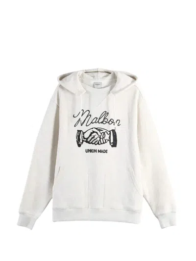 Malbon Union Made Logo-print Hoodie In Gray