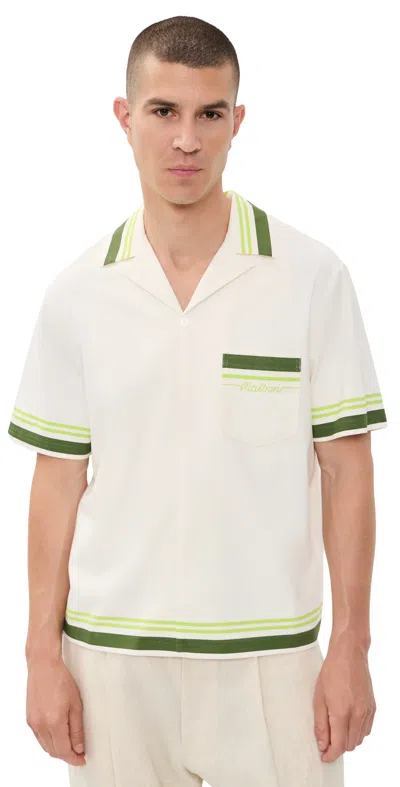 Malbon Ventura Popover Camp Shirt In White