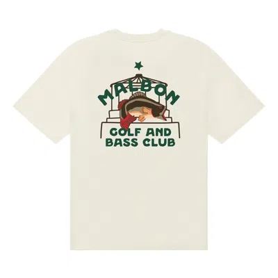 Pre-owned Malbon Vista Bass Club Tee 'ivory' | Cream | Men's Size S In White