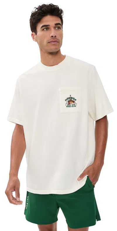 Malbon Vista Bass Club Tee Ivory In White