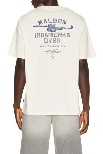 Malbon Vista Ironworks Tee In Ivory