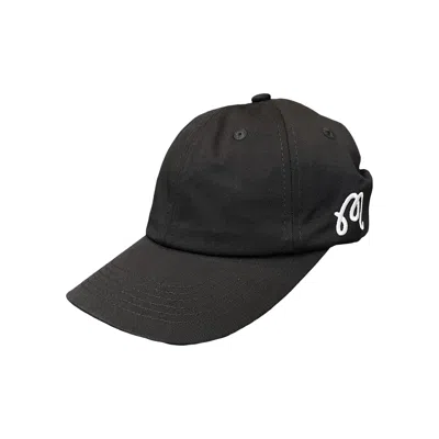 Pre-owned Malbon Washed Cotton Twill Hat 'hat Black' | Men's Size Onesize