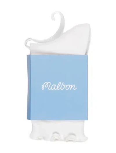 Pre-owned Malbon White Cotton  Golf Socks  W/tags