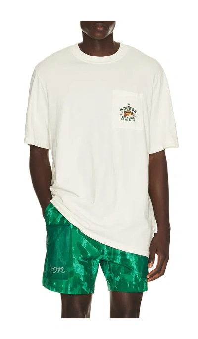 Malbon X Golf & Bass Club Vista Bass Club Tee In White