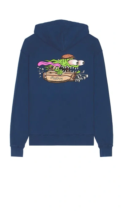 Malbon X Santa Cruz Fesque Slasher Hoodie In Navy
