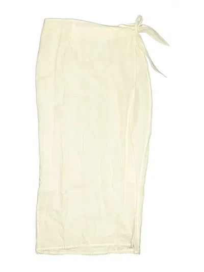 Pre-owned Malcolm & Co. Swimsuit Cover Up In White