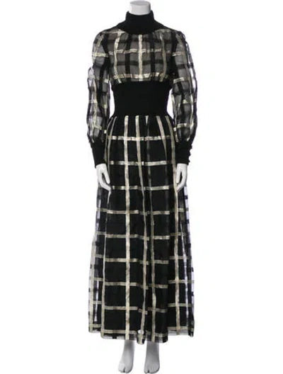 Pre-owned Malcolm Starr Vintage Long Dress In Black