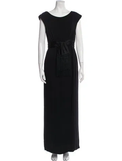 Pre-owned Malcolm Starr Vintage Long Dress In Black