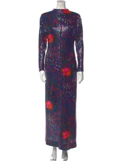 Pre-owned Malcolm Starr Vintage Long Dress In Purple