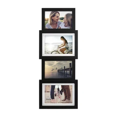 Malden 4-op 4x6/5x7 Black Panel Wall Frame