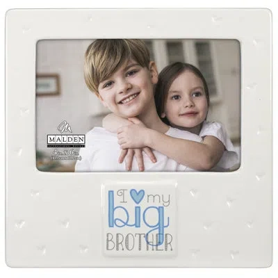 Malden 4" X 6" Ceramic Single Picture Frame In Blue;white