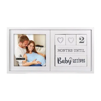 Malden 4"x4" Baby Countdown Blocks Tabletop Frame In Gray