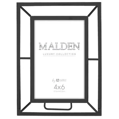 Malden 4x6 Gold Pierced Luxe In Black